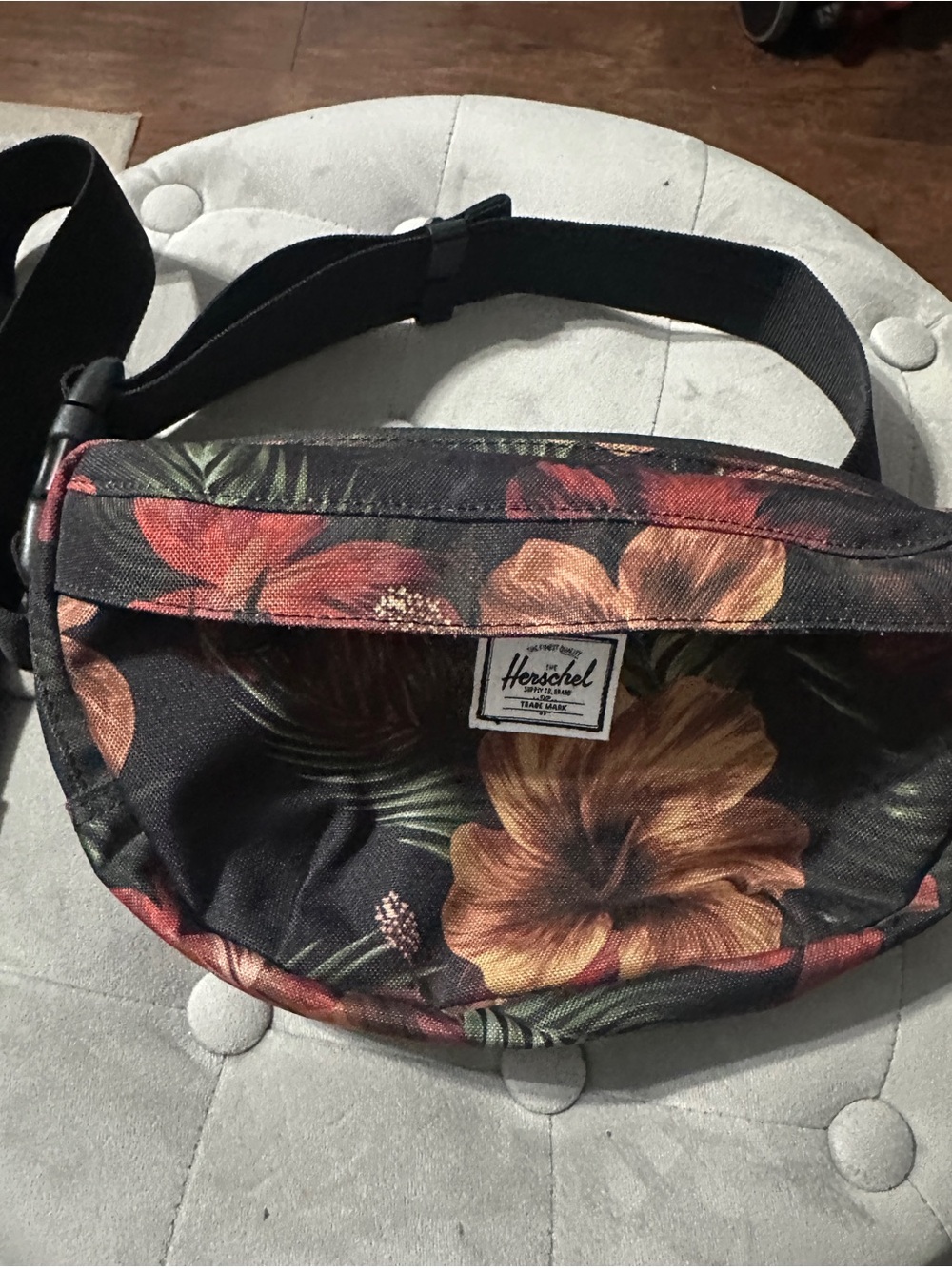 Herschel Supply Company Black Floral Canvas Hip Pack